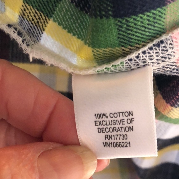 Medrona Lightweight Denim Multi Color Plaid Pullover Windbreaker Top Size Large - Picture 14 of 15